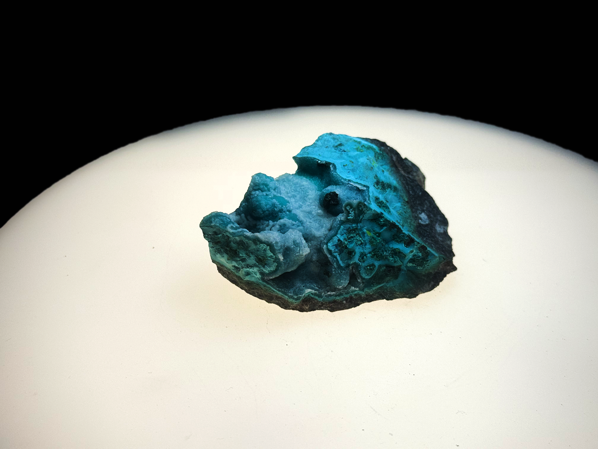 Chrysocolla with Malachite and Quartz - Koakoveld, Namibia