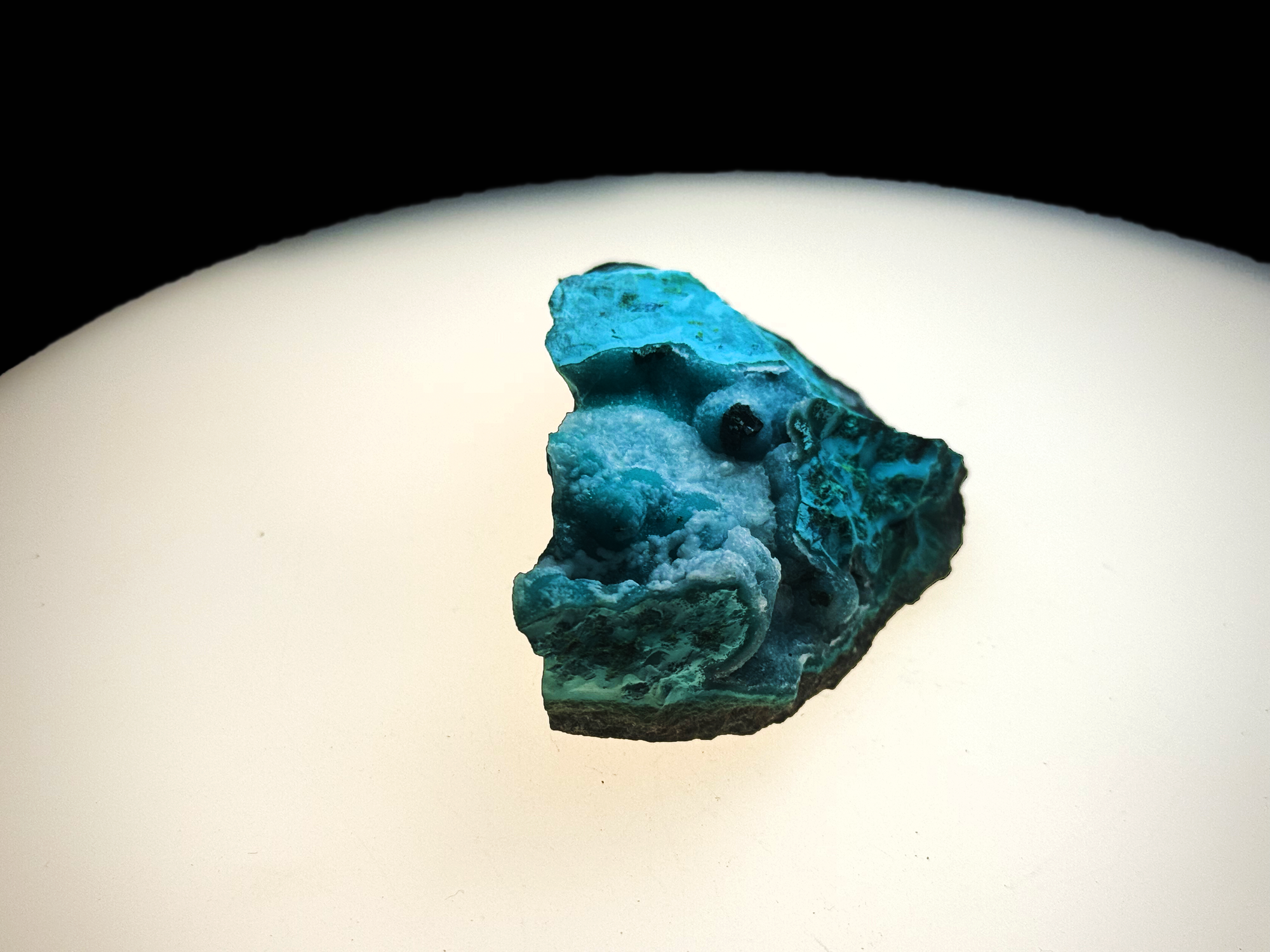 Chrysocolla with Malachite and Quartz - Koakoveld, Namibia