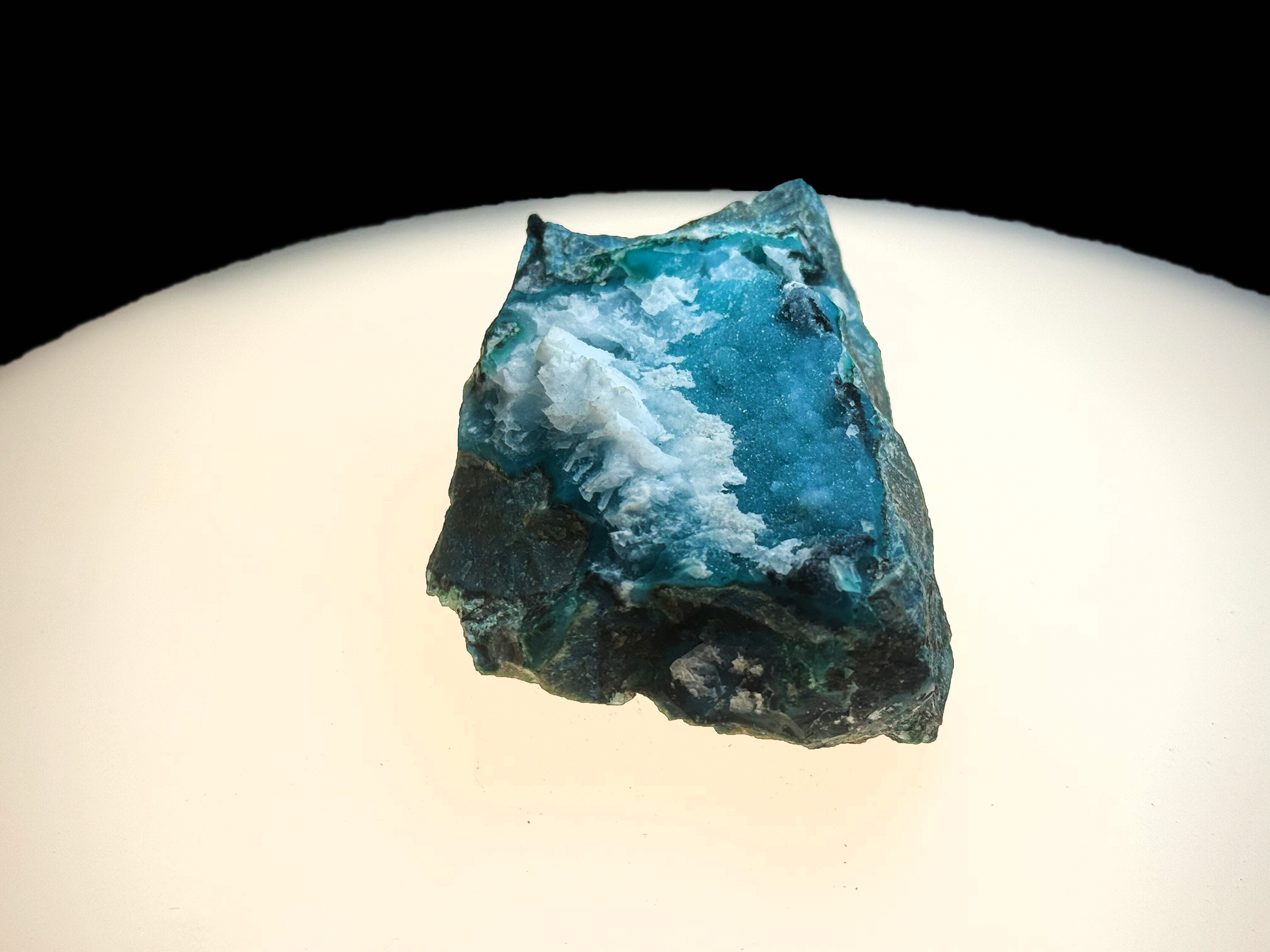 Chrysocolla with Quartz and Malachite