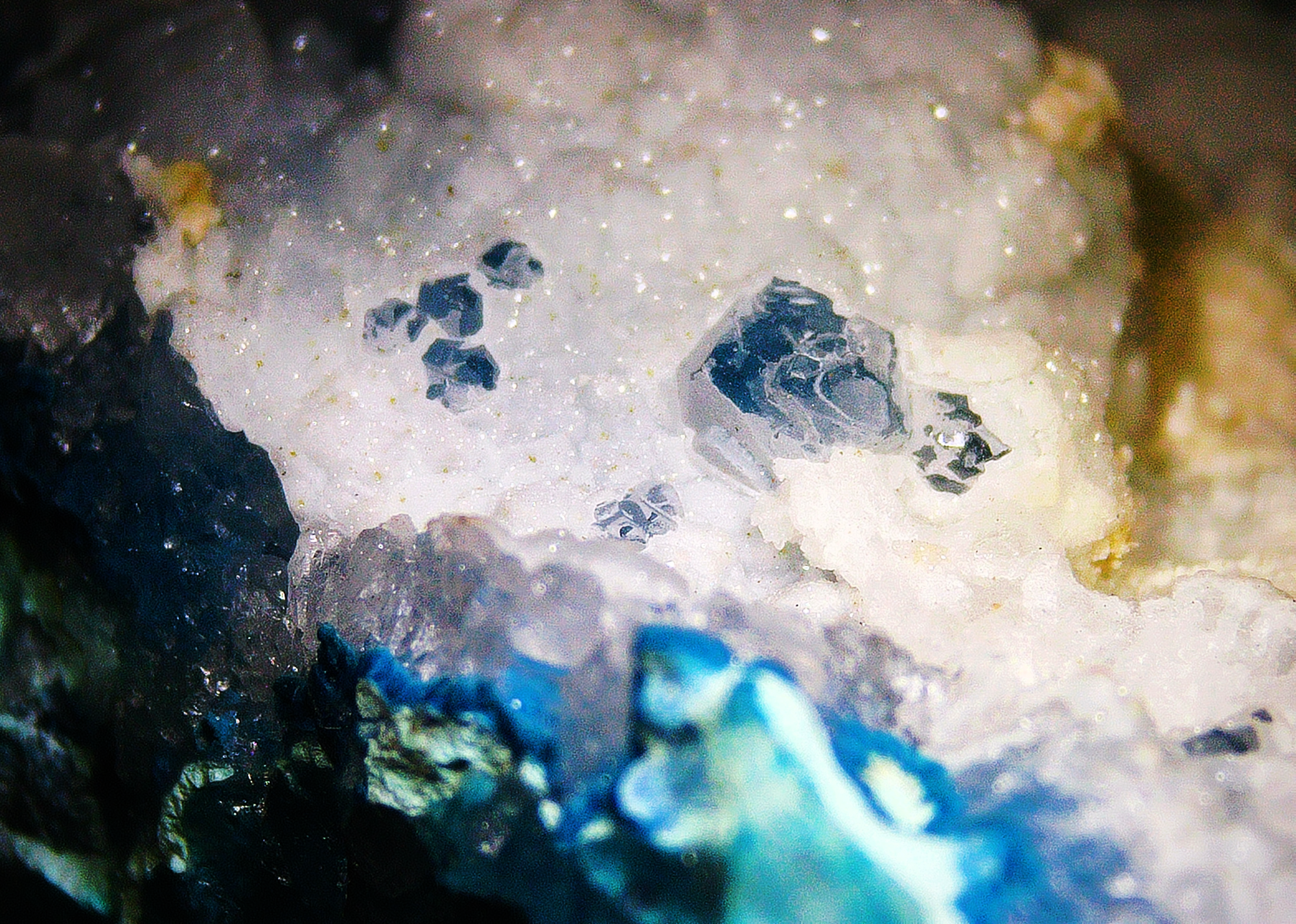Chrysocolla with Quartz - Koakoveld, Namibia