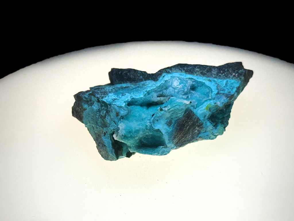 Chrysocolla with Shattuckite and Quartz matrix - Kaokoveld, Namibia