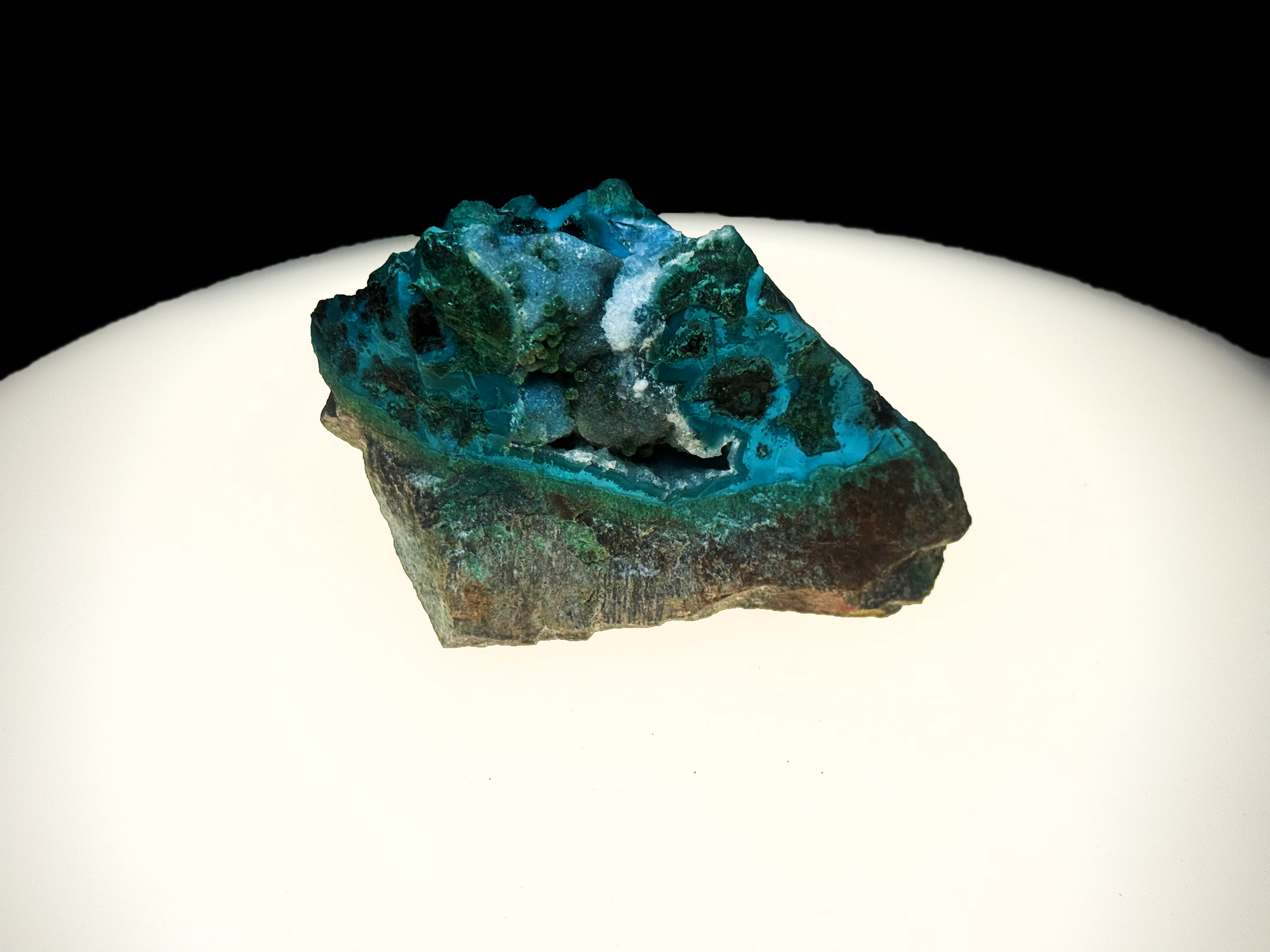 Chrysocolla with Malachite and Quartz - Kaokoveld, Namibia