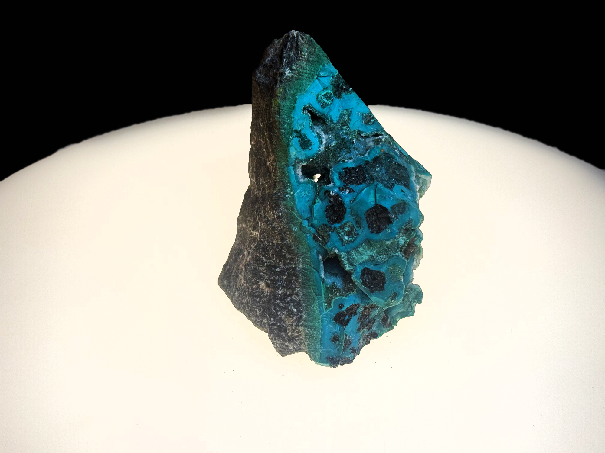 Chrysocolla with Malachite and Quartz - Kaokoveld, Namibia