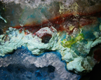 Chrysocolla with Malachite and Quartz - Kaokoveld, Namibia