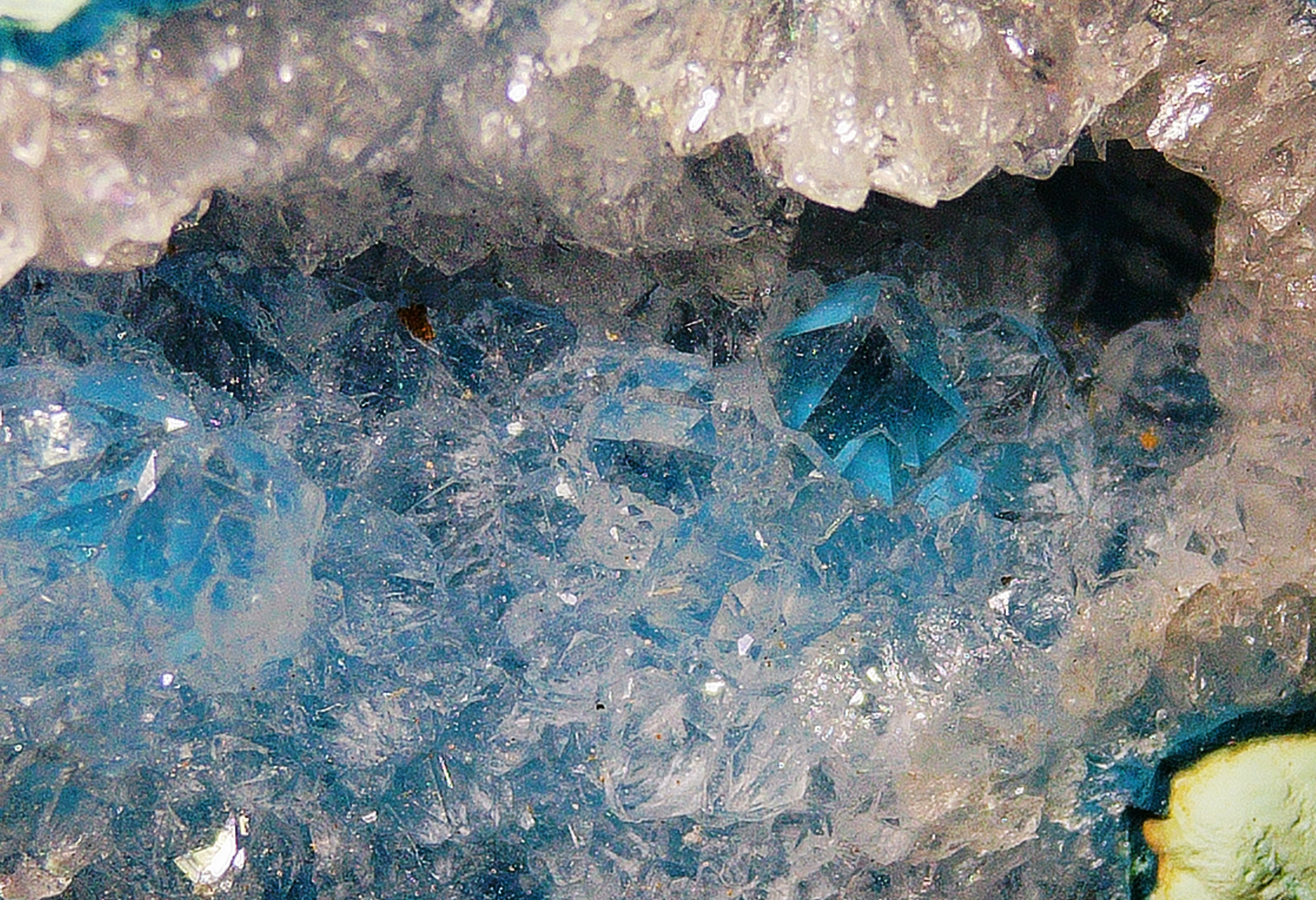 Chrysocolla with Malachite and Quartz - Kaokoveld, Namibia