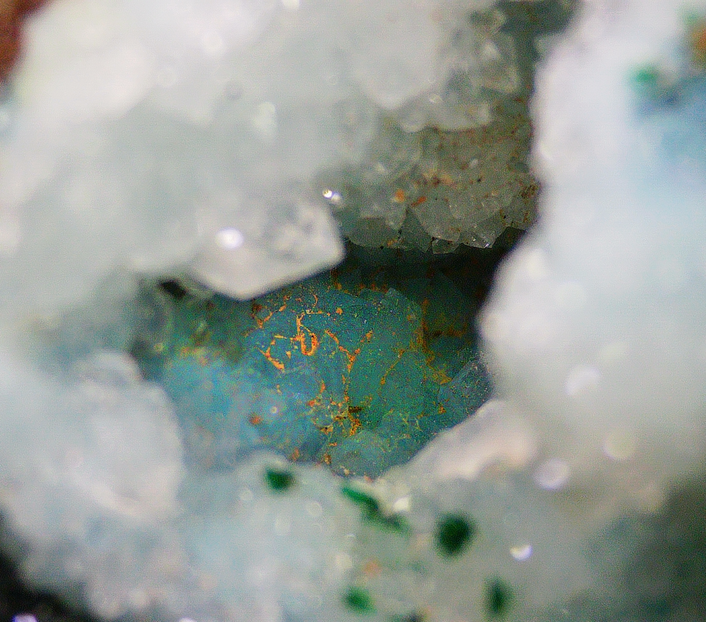 Chrysocolla with Quartz - Kaokoveld, Namibia