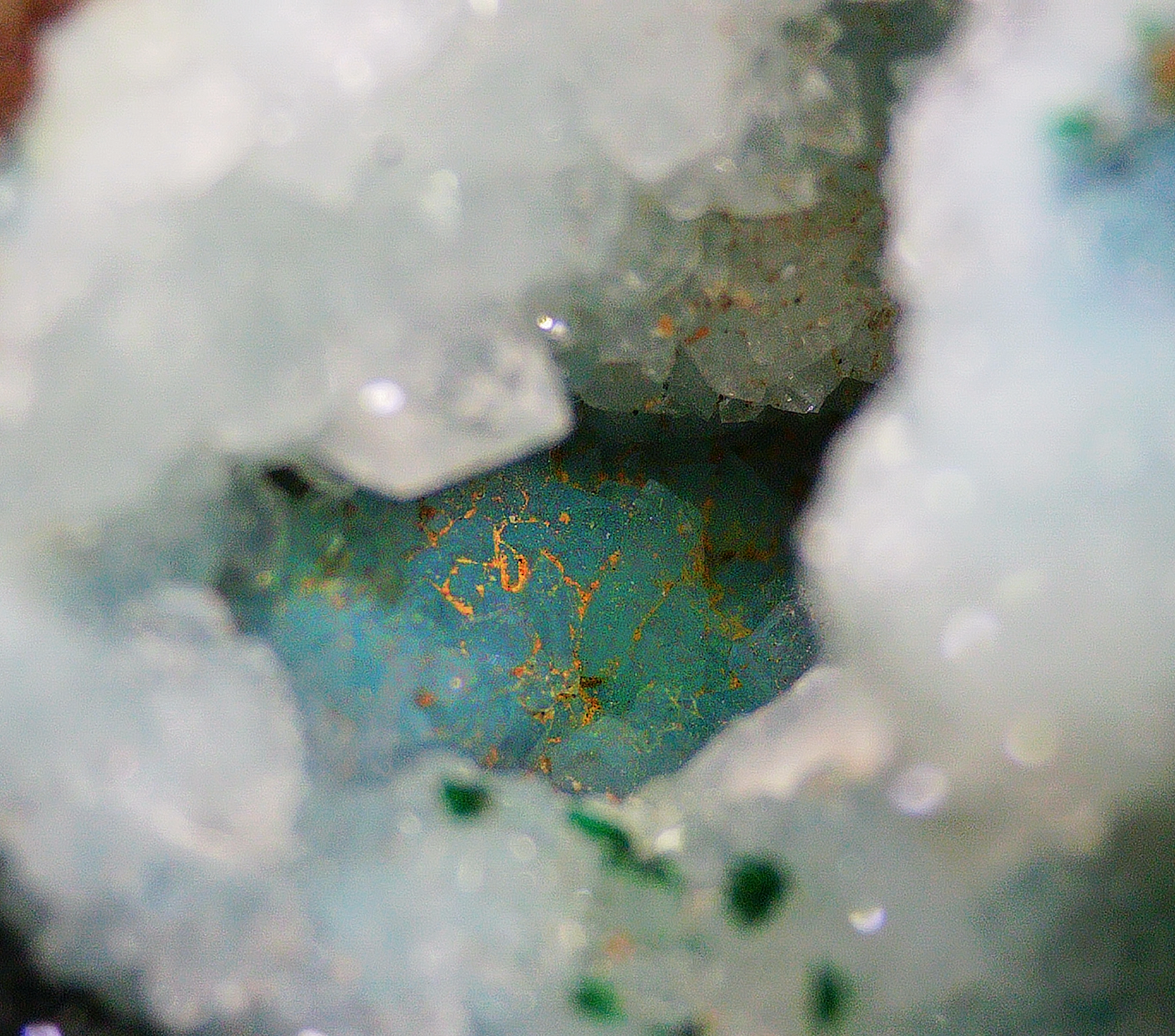 Chrysocolla with Quartz - Kaokoveld, Namibia