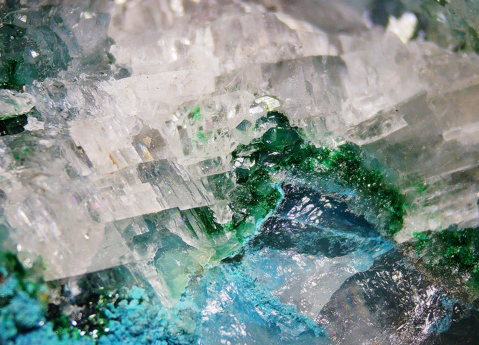 Chrysocolla with Quartz - Kaokoveld, Namibia