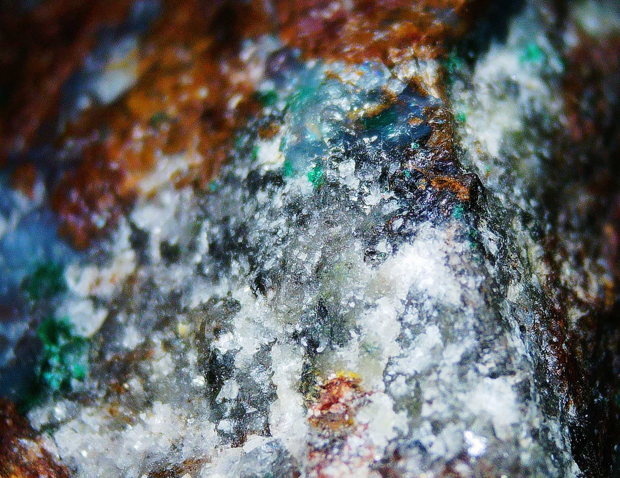 Chrysocolla with Quartz - Kaokoveld, Namibia
