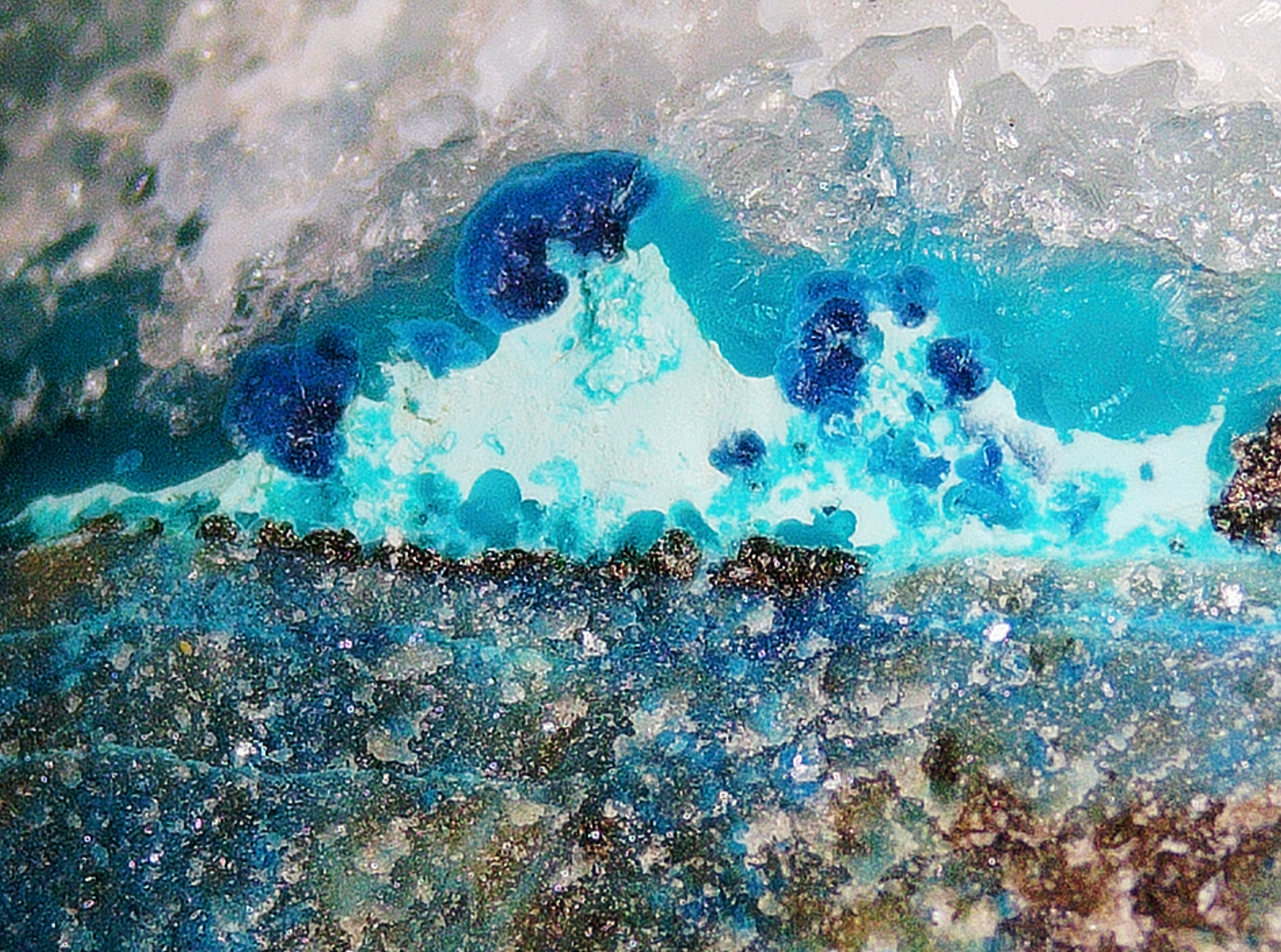 Chrysocolla with Quartz and Shattuckite - Kaokoveld, Namibia