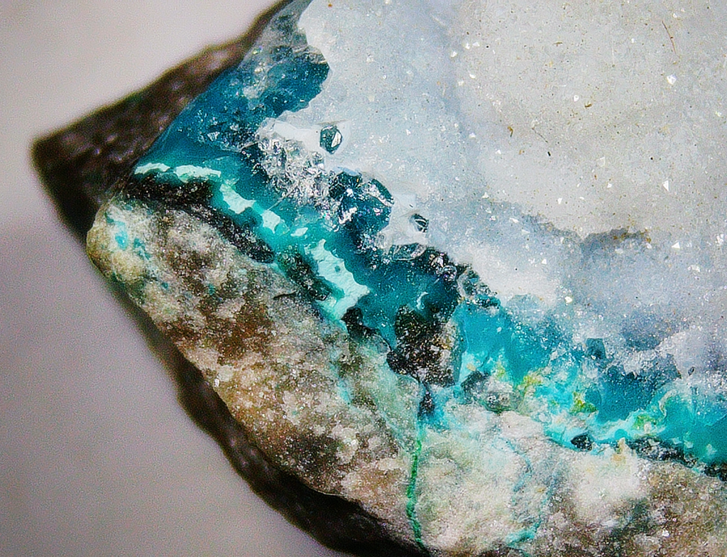 Chrysocolla with Quartz and Shattuckite - Kaokoveld, Namibia