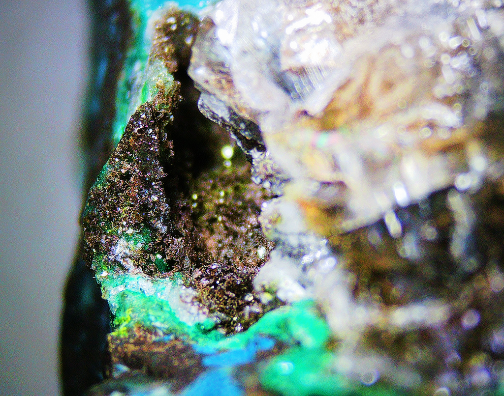 Chrysocolla with Quartz and Shattuckite - Kaokoveld, Namibia