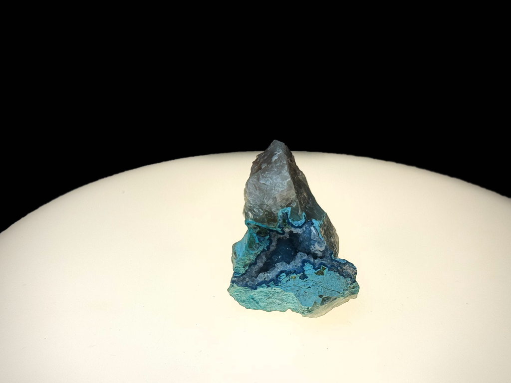 Shattuckite with Chrysocolla and Quartz - Tsumeb, Namibia