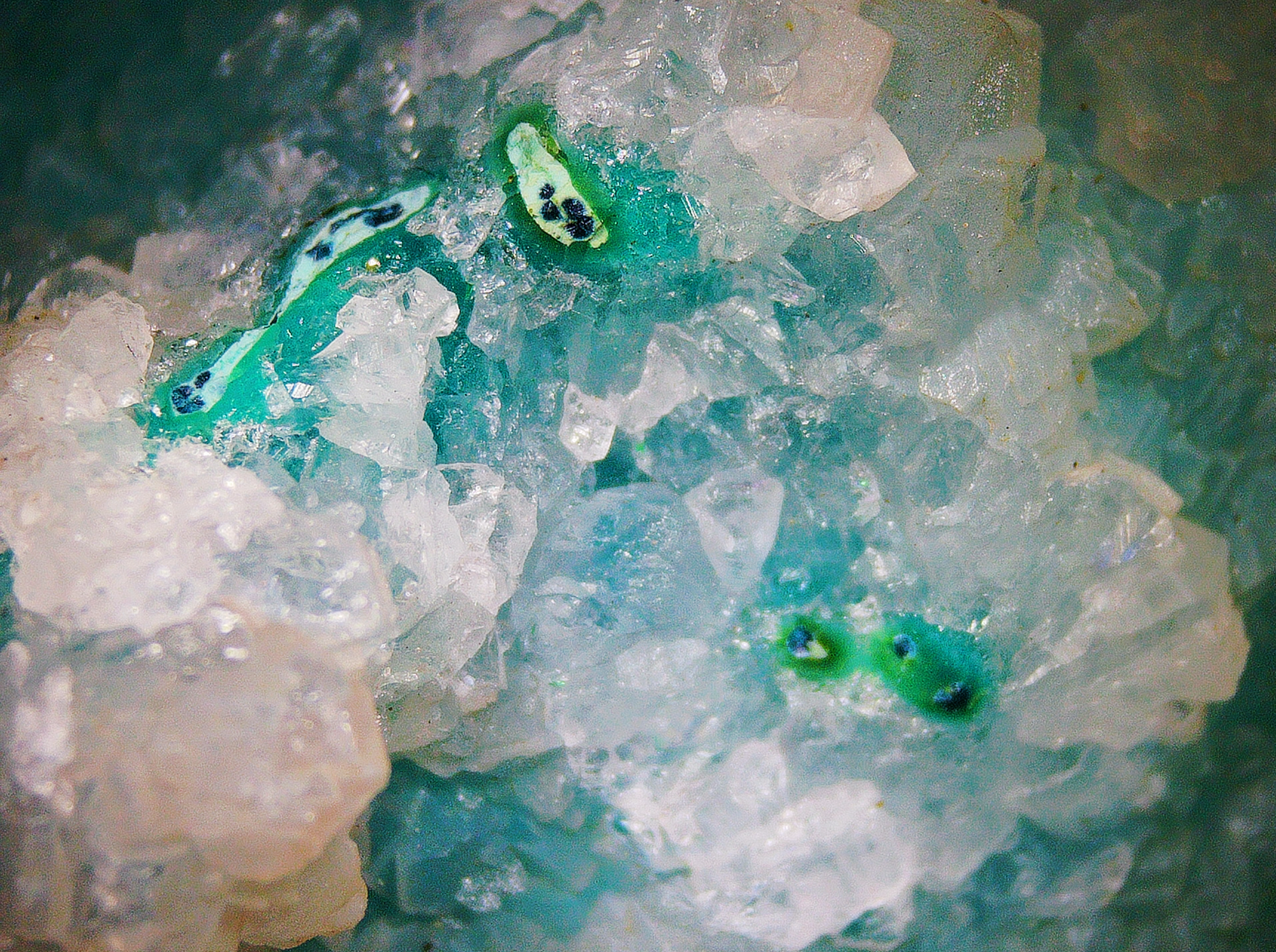 Shattuckite with Quartz and Chrysocolla - Kaokoveld, Namibia