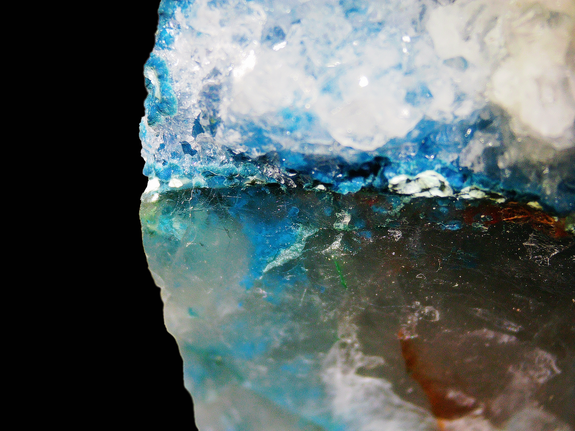 Dioptase on Quartz Matrix - Kaokoveld, Namibia
