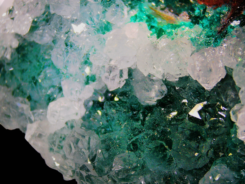 Dioptase on Matrix - Kaokoveld, Namibia