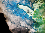 Dioptase on Quartz Matrix - Kaokoveld, Namibia