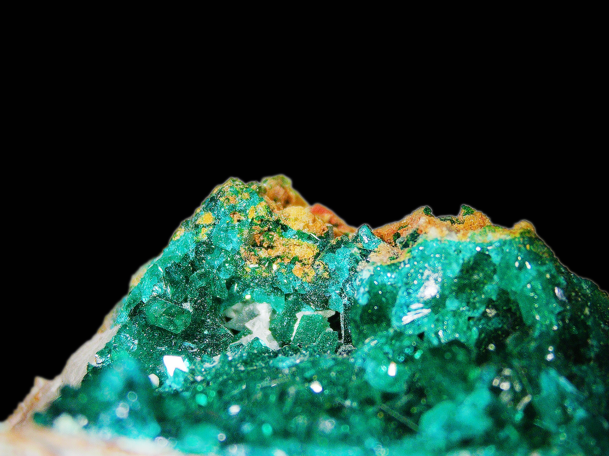 Dioptase on Matrix - Kaokoveld, Namibia