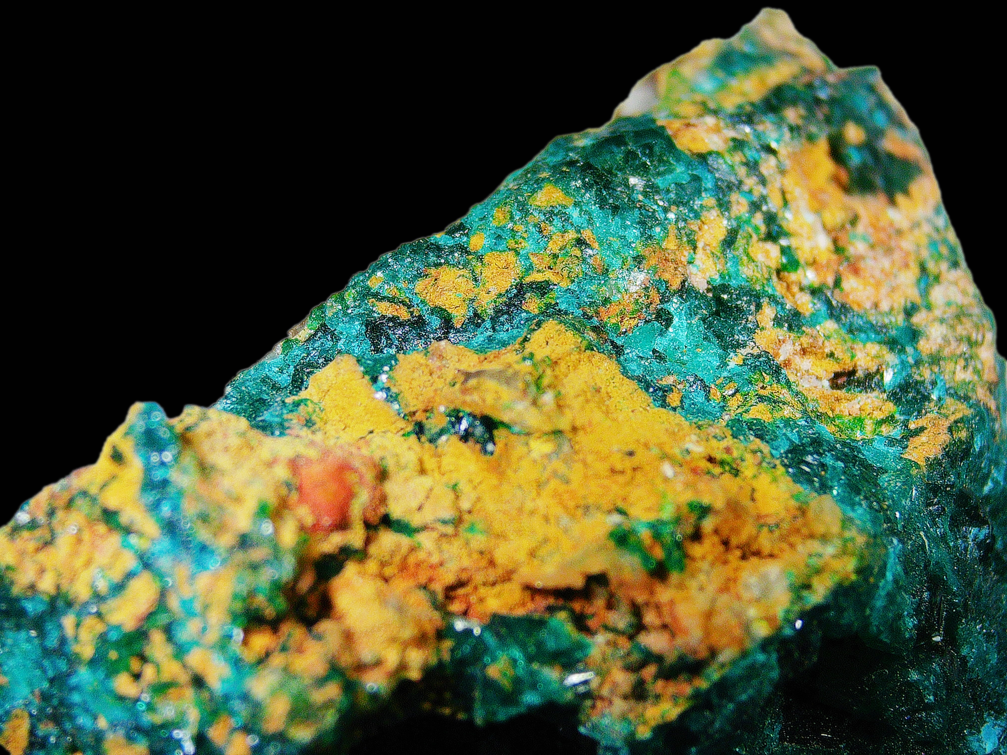Dioptase on Matrix - Kaokoveld, Namibia