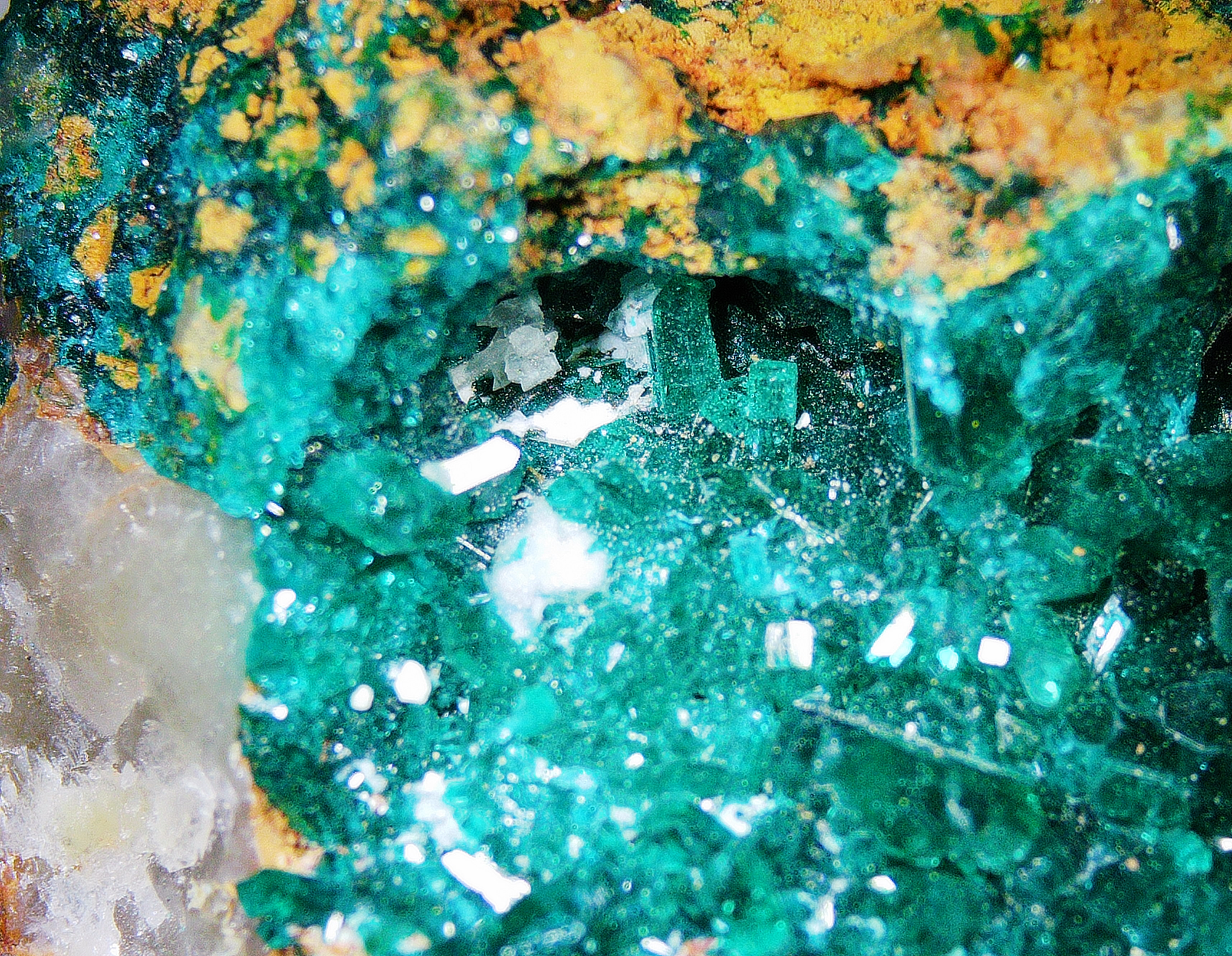 Dioptase on Matrix - Kaokoveld, Namibia
