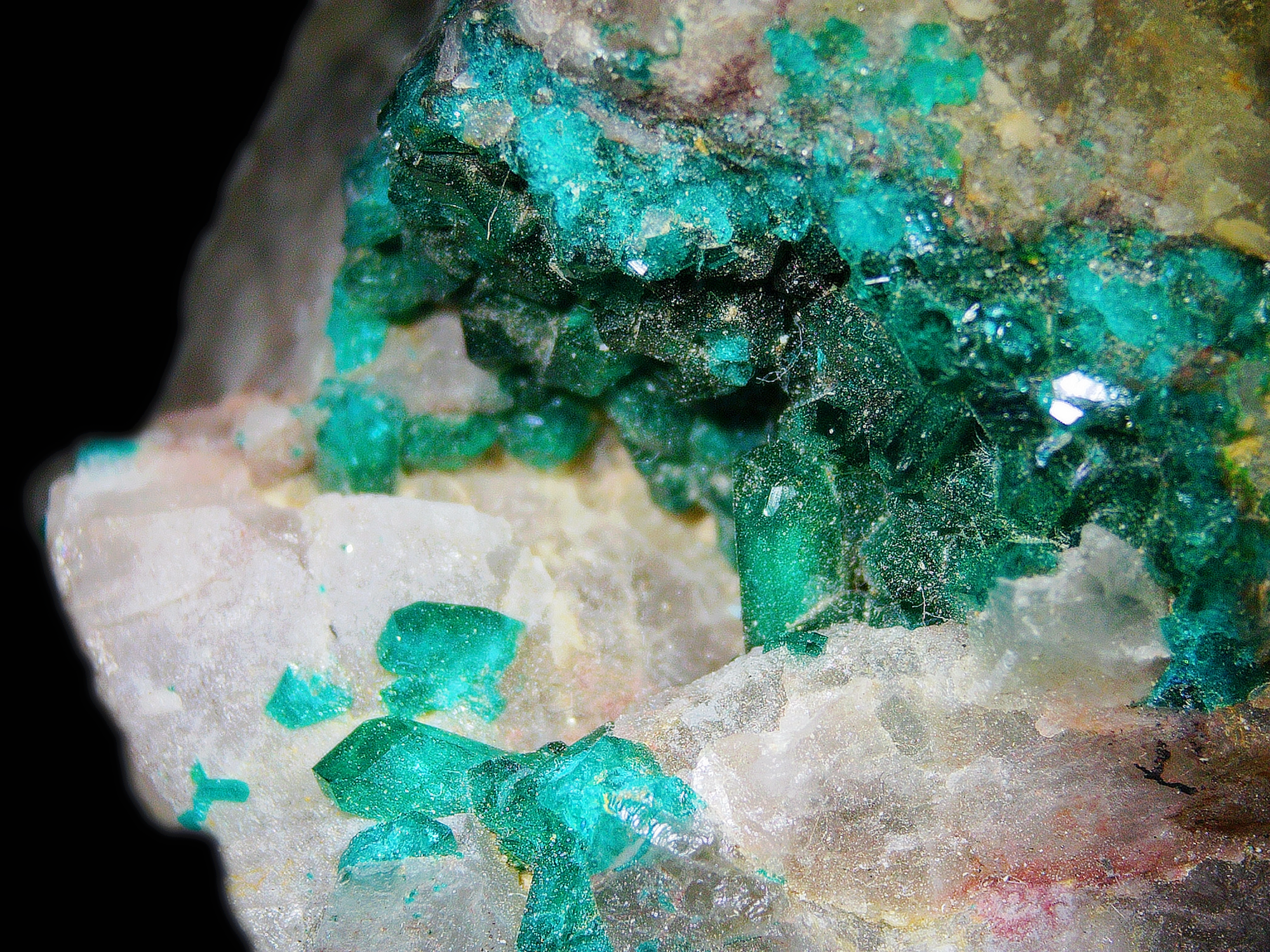 Dioptase on Matrix - Kaokoveld, Namibia