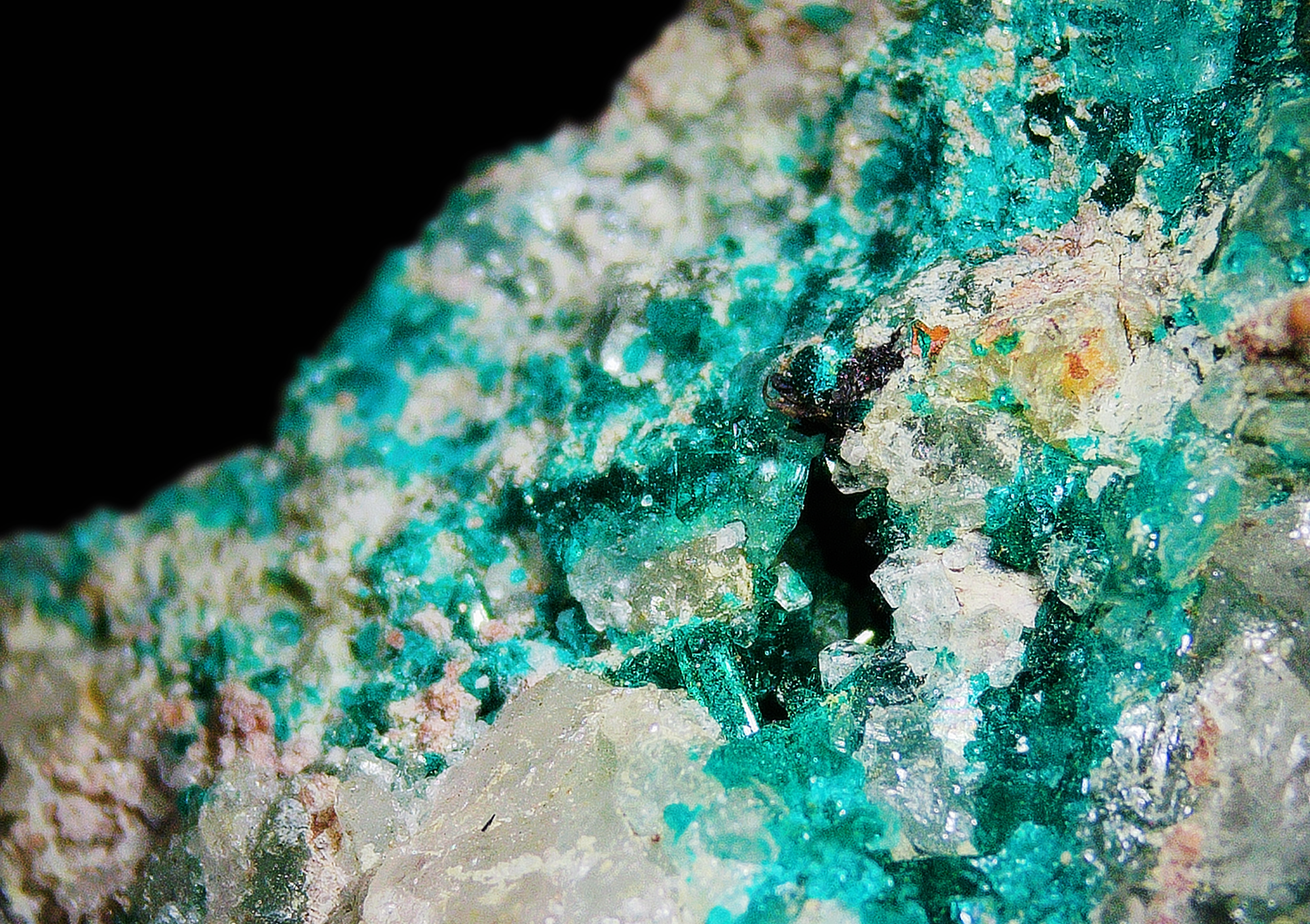 Dioptase on Matrix - Kaokoveld, Namibia