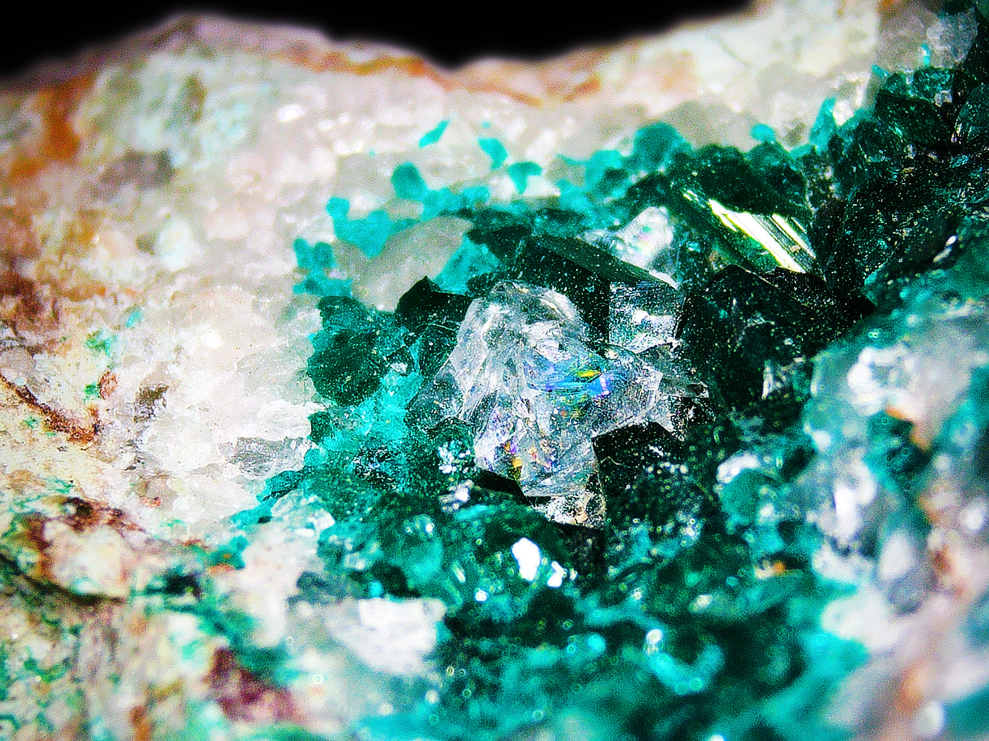 Dioptase on Matrix - Kaokoveld, Namibia