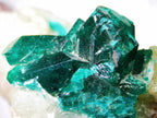 Dioptase on Calcite–Quartz Matrix - Kaokoveld, Namibia