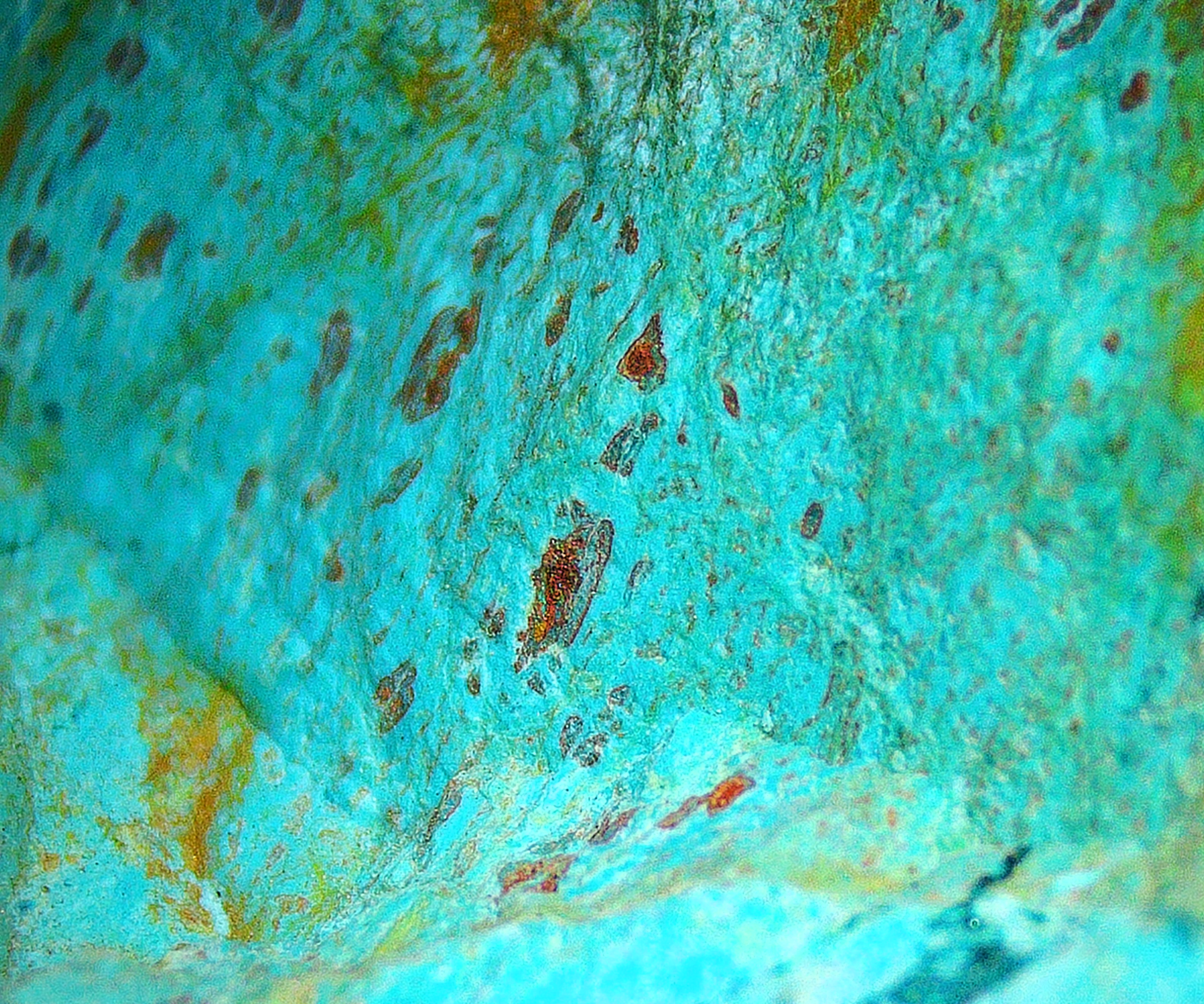 Chrysocolla with Malachite on Matrix - Kaokoveld, Namibia