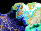 Azurite–Chrysocolla–Malachite on Quartz Matrix - Kaokoveld, Namibia