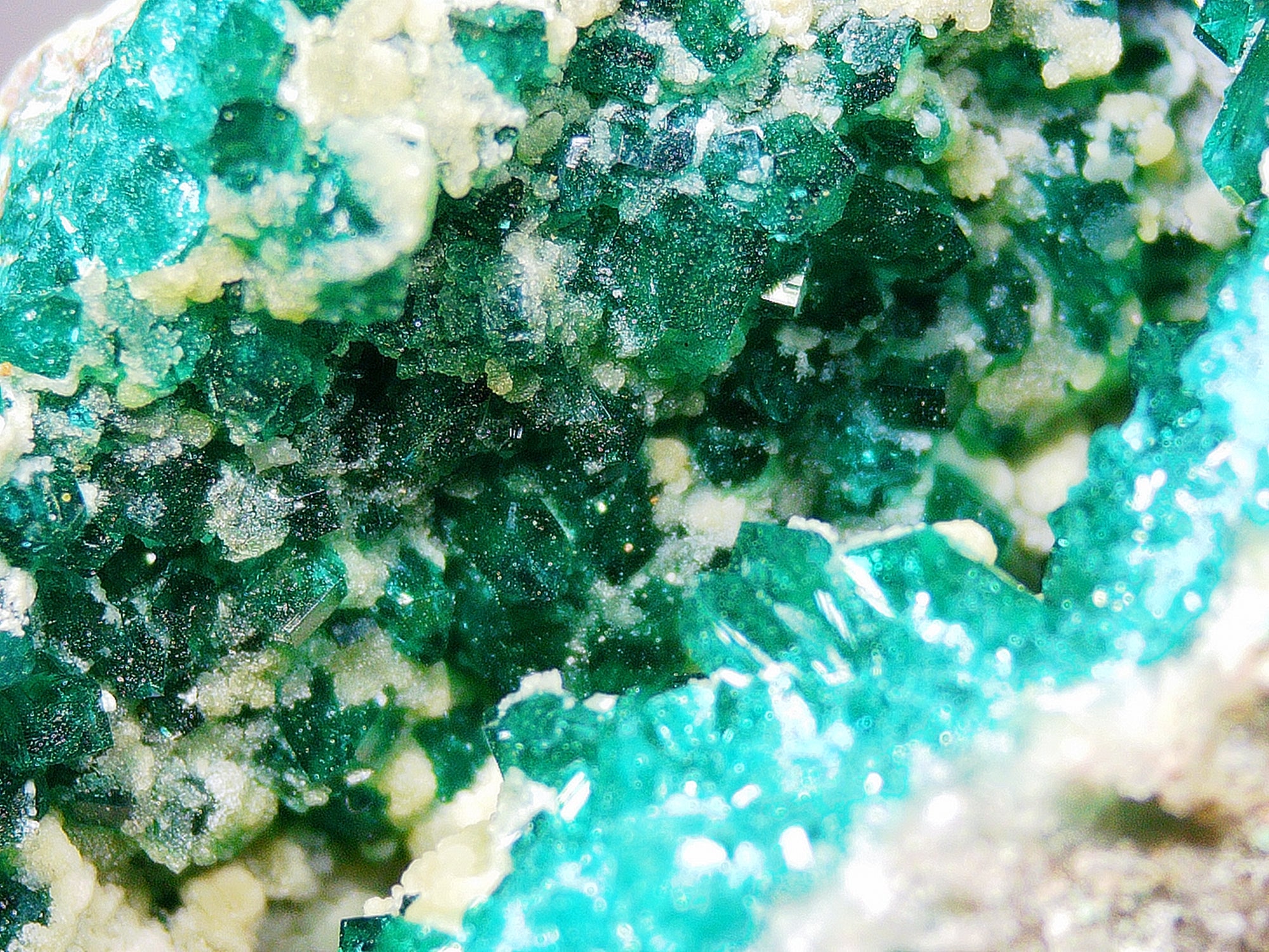 Chrysocolla with Malachite on Iron-Rich Matrix - Kaokoveld, Namibia