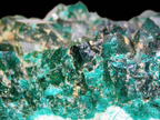 Chrysocolla with Dioptase on Quartz Matrix - Kaokoveld, Namibia