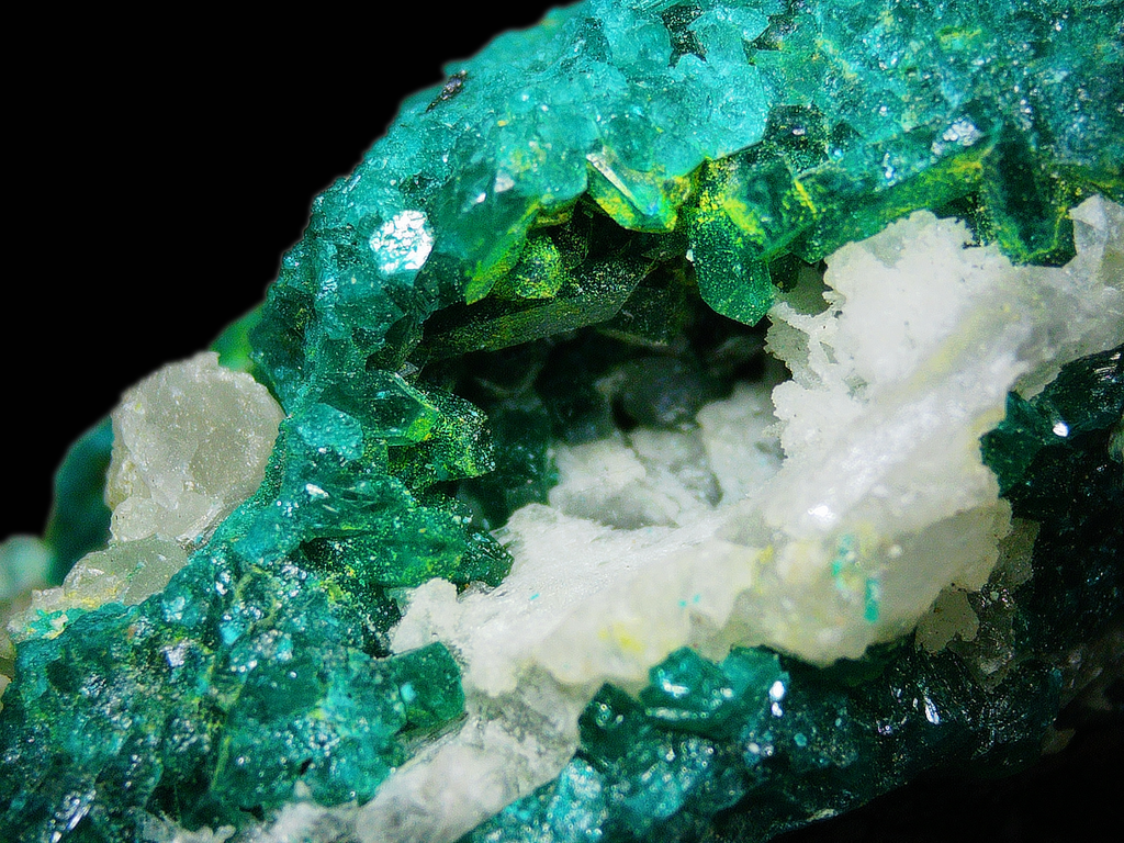 Chrysocolla with Dioptase on Matrix - Kaokoveld, Namibia
