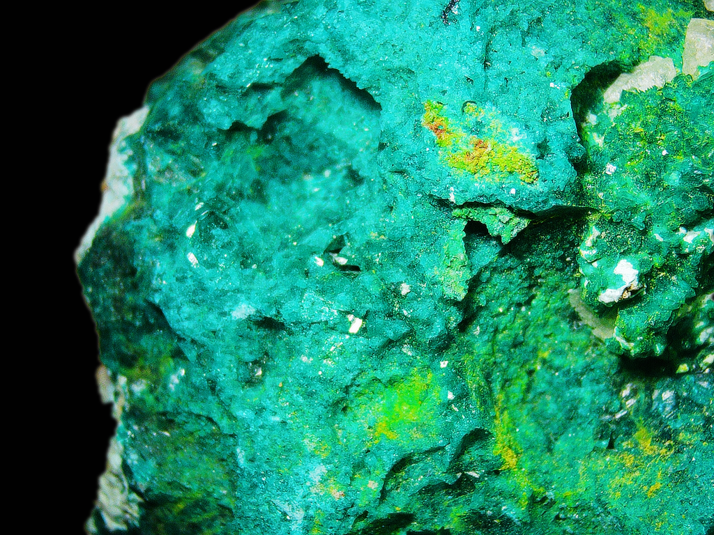 Chrysocolla with Dioptase on Matrix - Kaokoveld, Namibia