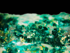 Dioptase with Chrysocolla on Quartz Matrix