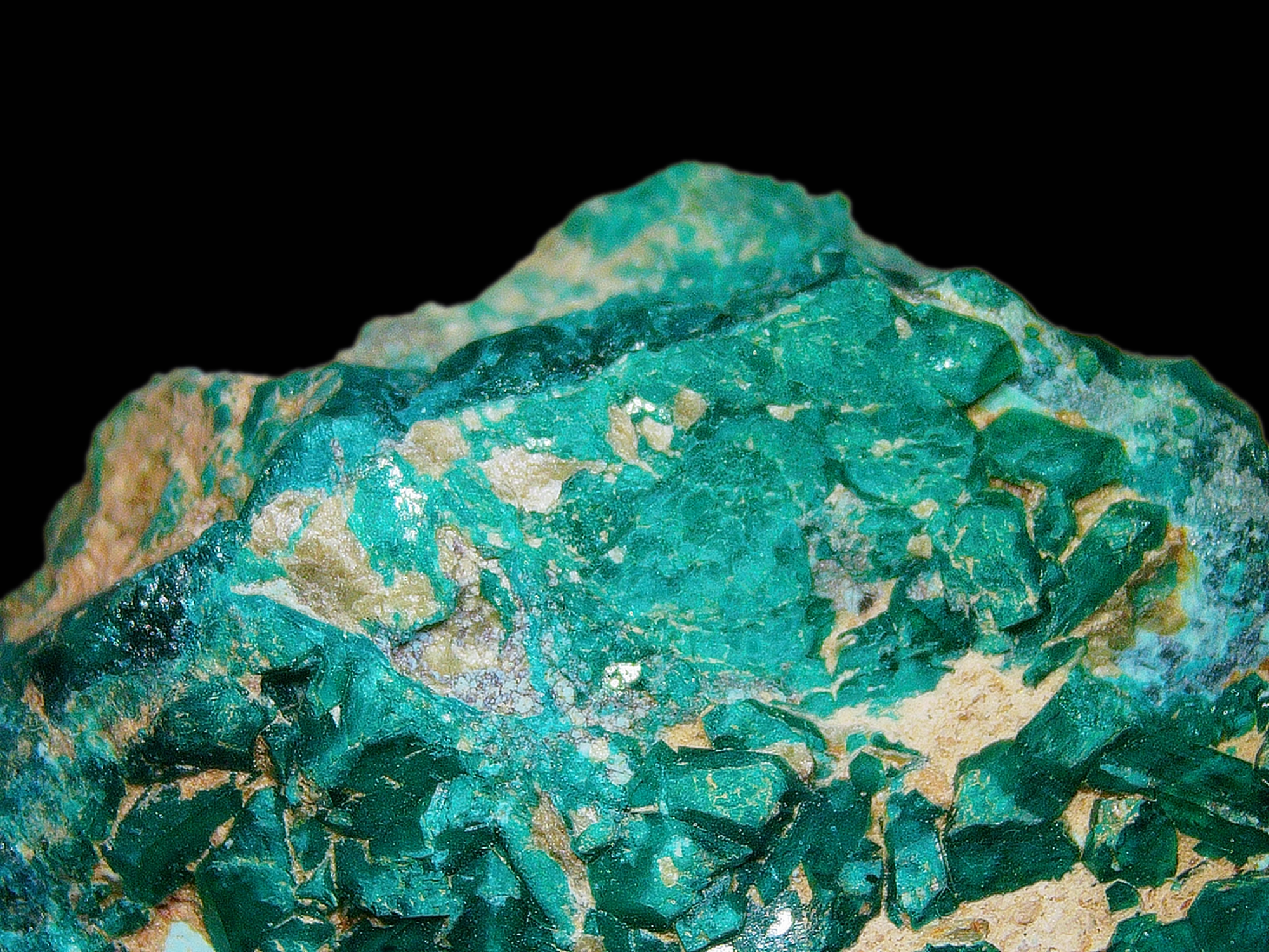 Dioptase on Matrix - Kaokoveld, Namibia