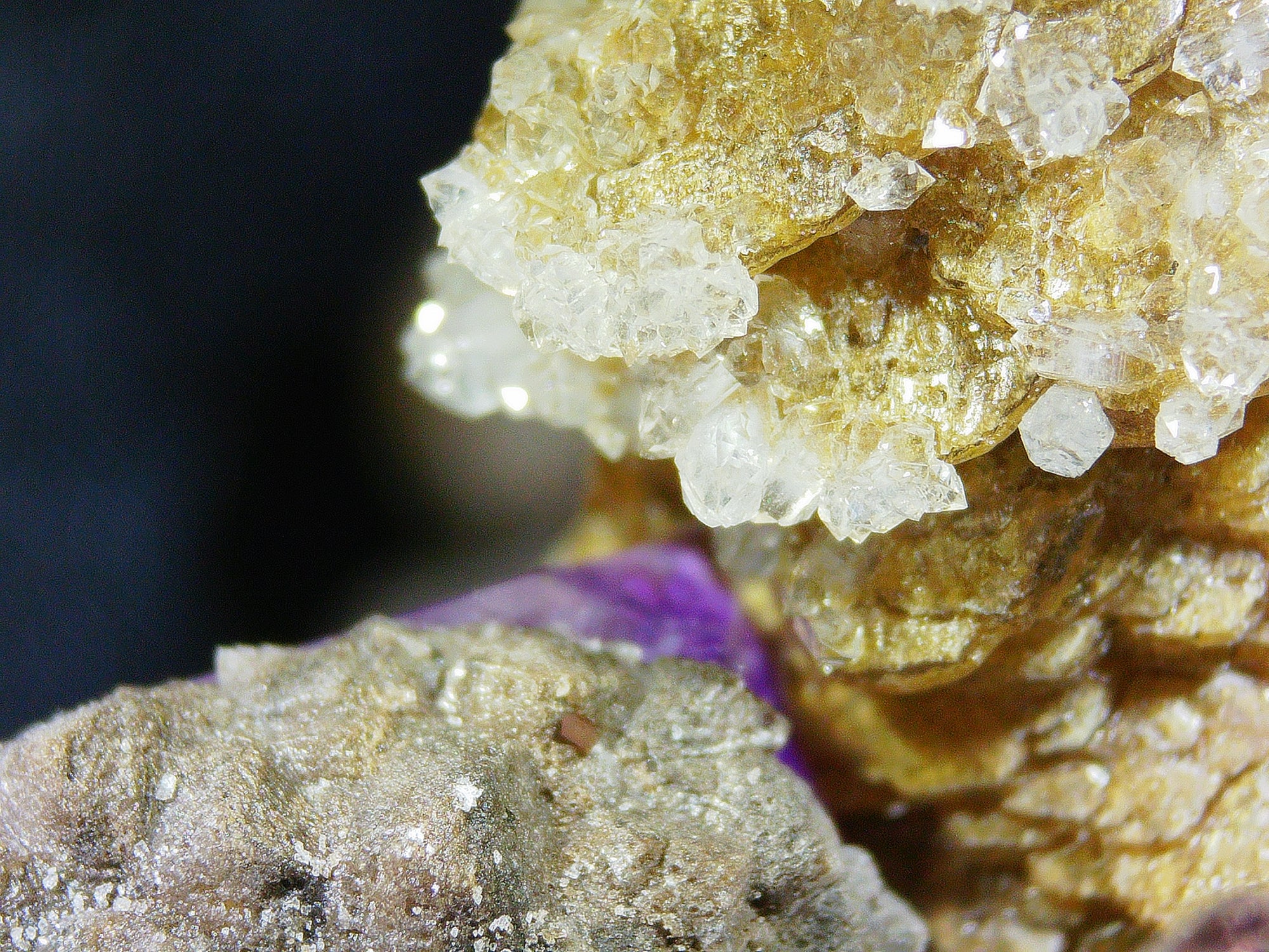 Fluorite with Pyrite on Matrix - Kaokoveld, Namibia