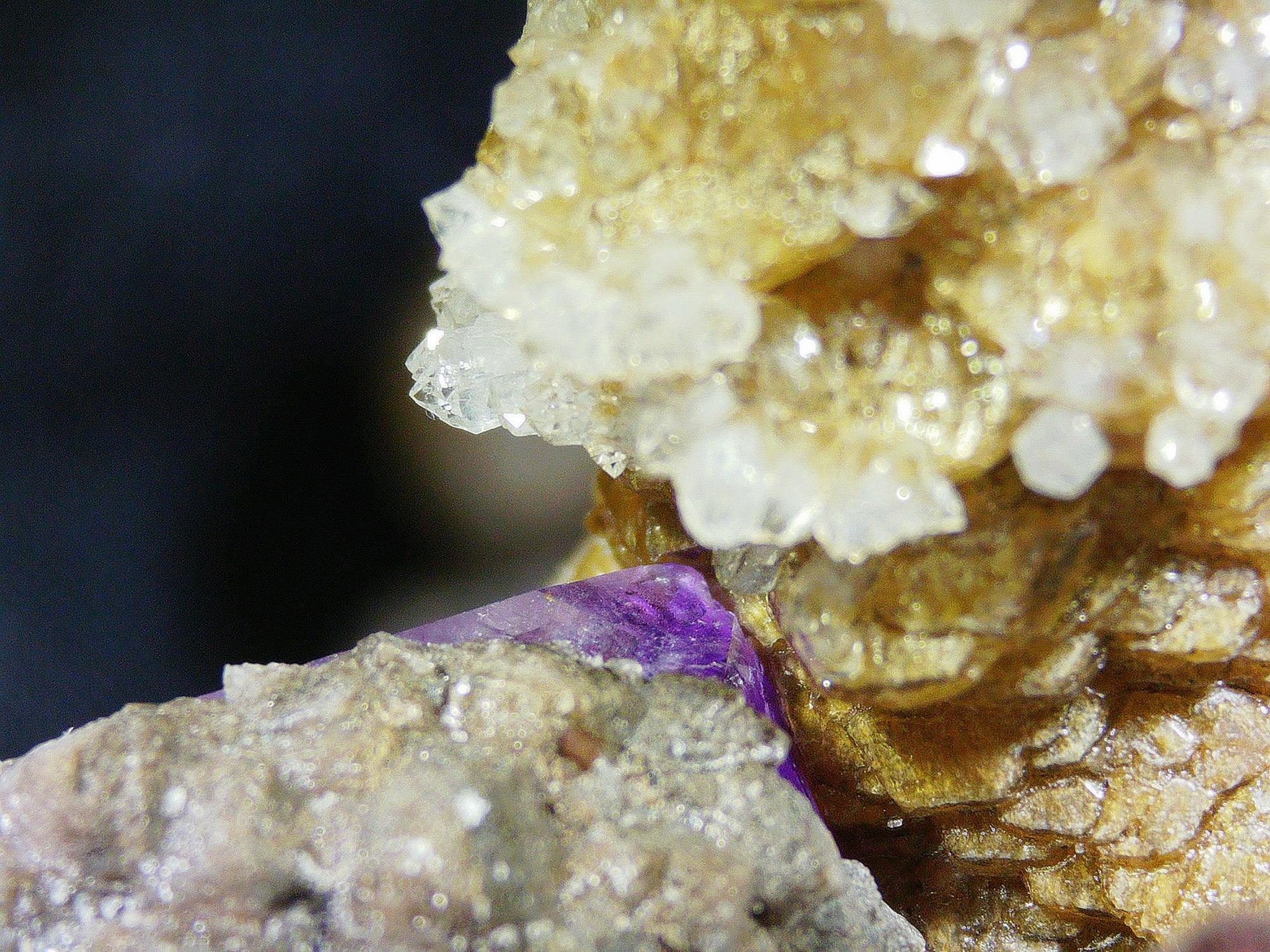 Fluorite with Pyrite on Matrix - Kaokoveld, Namibia