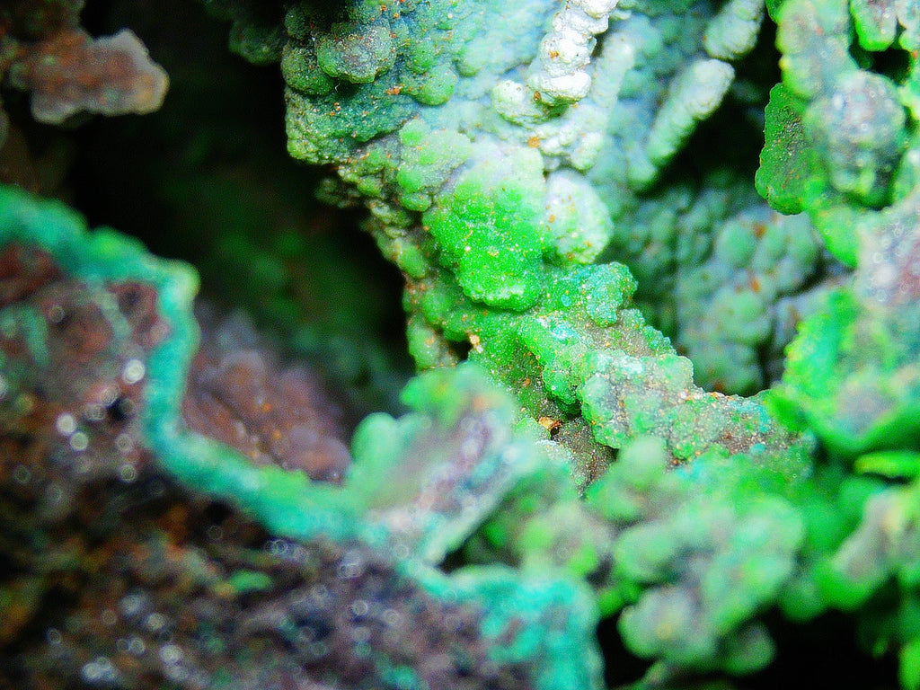 Azurite–Malachite with Chrysocolla on Iron-Rich Matrix - Kaokoveld, Namibia