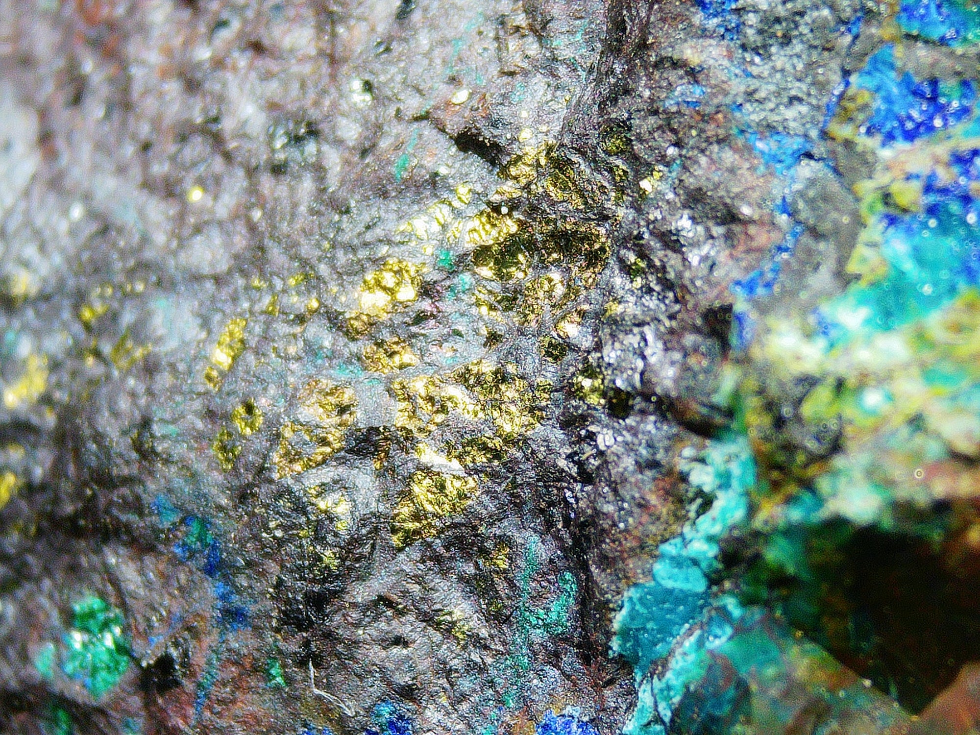 Azurite–Malachite with Chrysocolla on Ironstone Matrix - Kaokoveld, Namibia