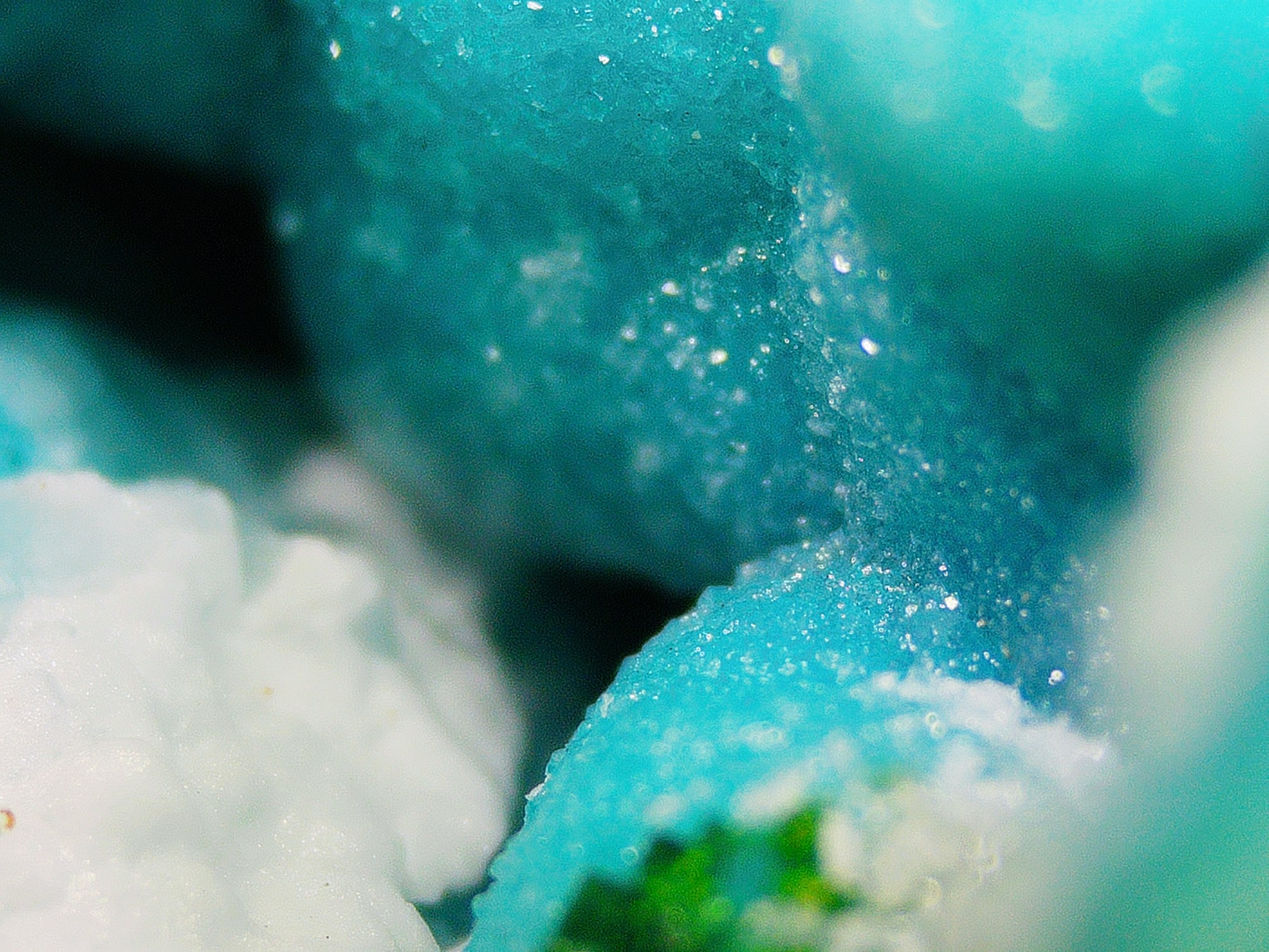 Chrysocolla with Malachite and Quartz on Copper-Rich Host Rock - Kaokoveld, Namibia