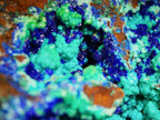 Chrysocolla with Azurite and Quartz on Copper-Rich Host Rock - Kaokoveld, Namibia