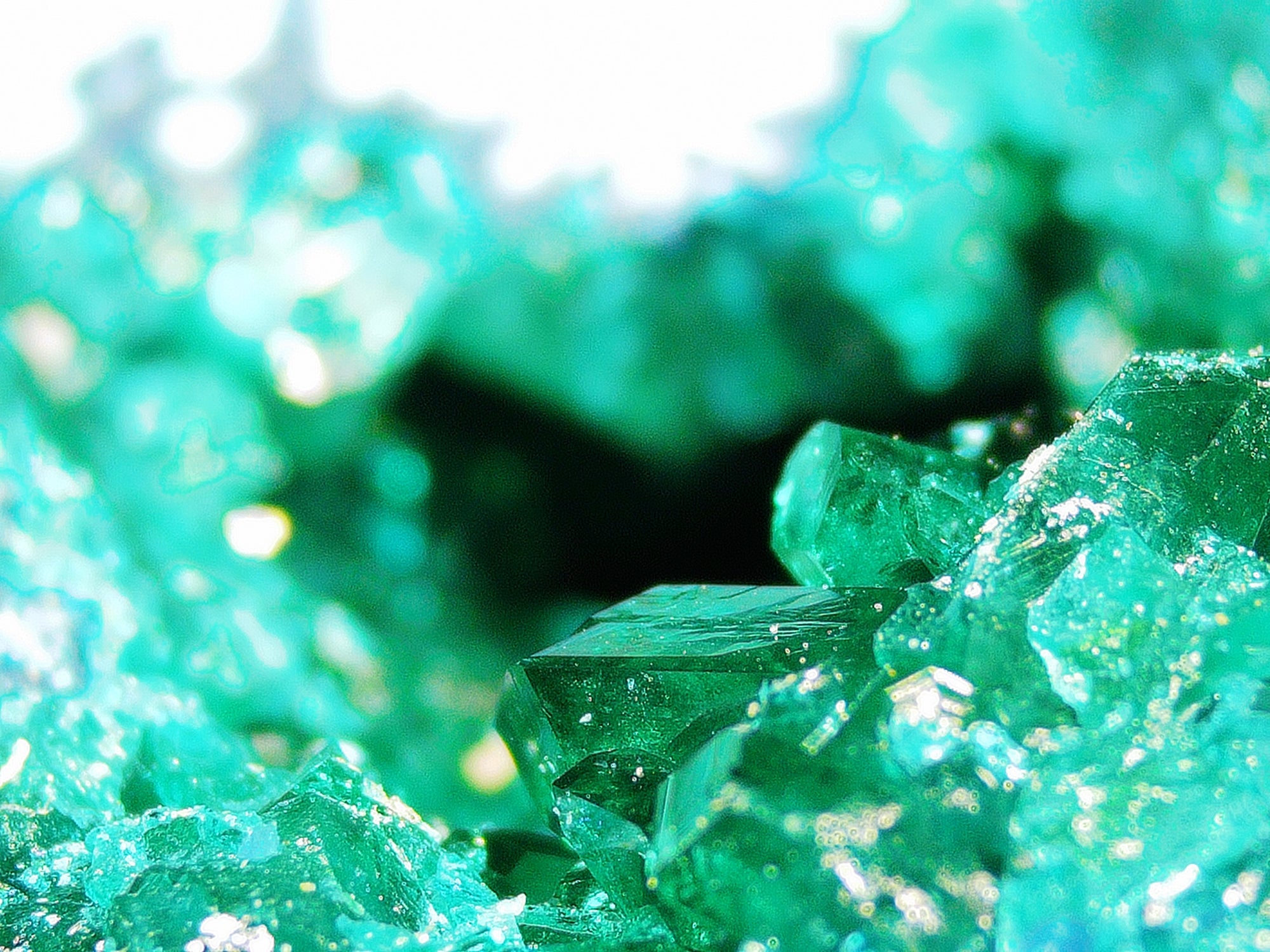 Dioptase with Chrysocolla on Copper-Rich Matrix - Kaokoveld, Namibia