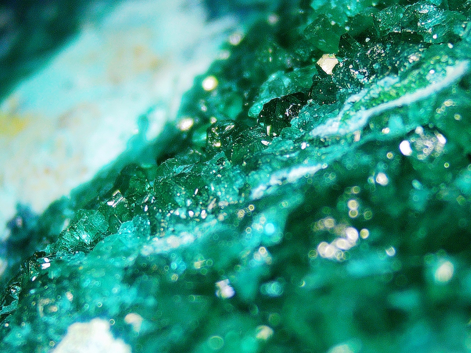 Dioptase with Chrysocolla on Copper-Rich Matrix - Kaokoveld, Namibia