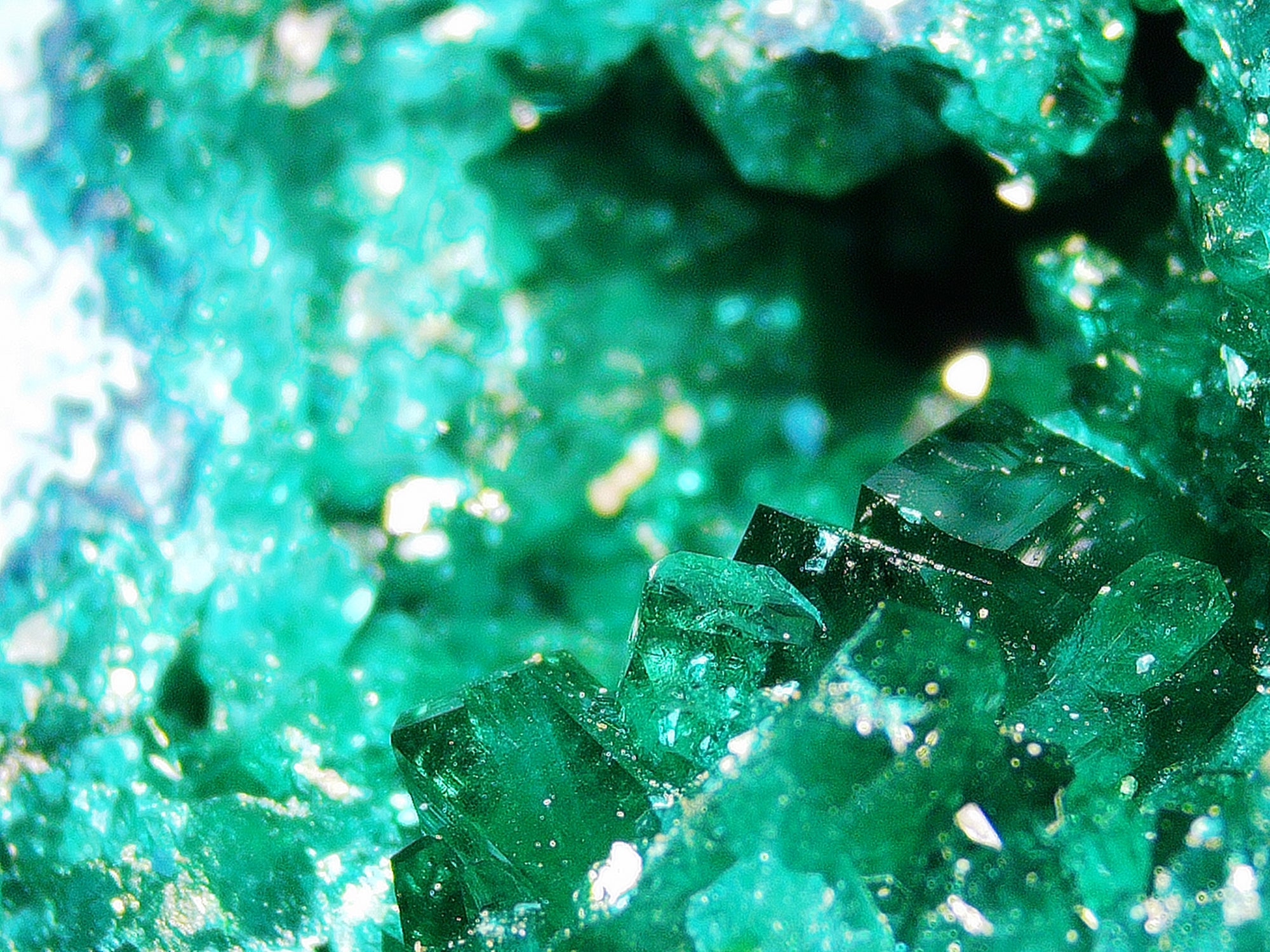 Dioptase with Chrysocolla on Copper-Rich Matrix - Kaokoveld, Namibia