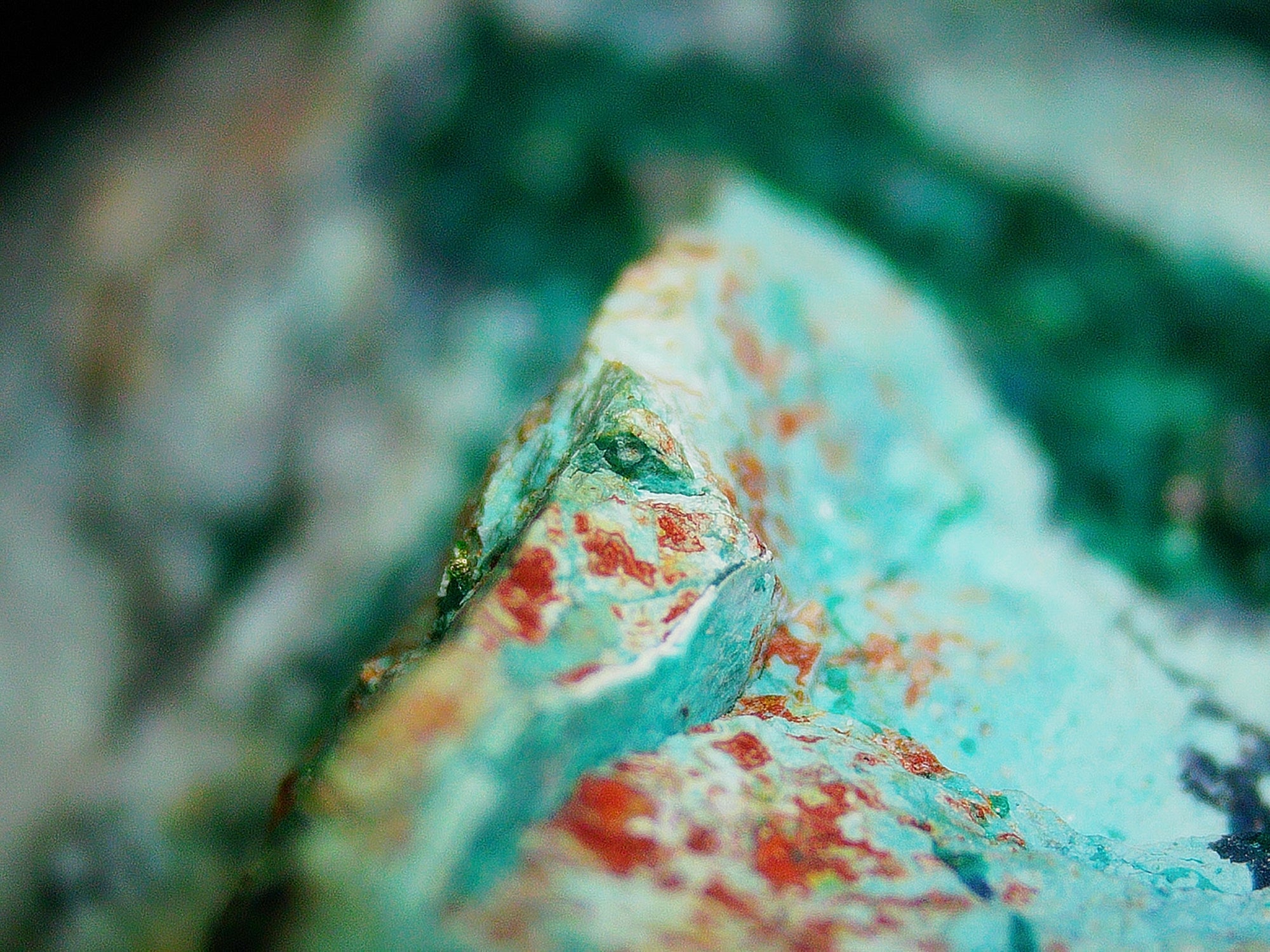 Dioptase with Chrysocolla on Copper-Rich Matrix - Kaokoveld, Namibia