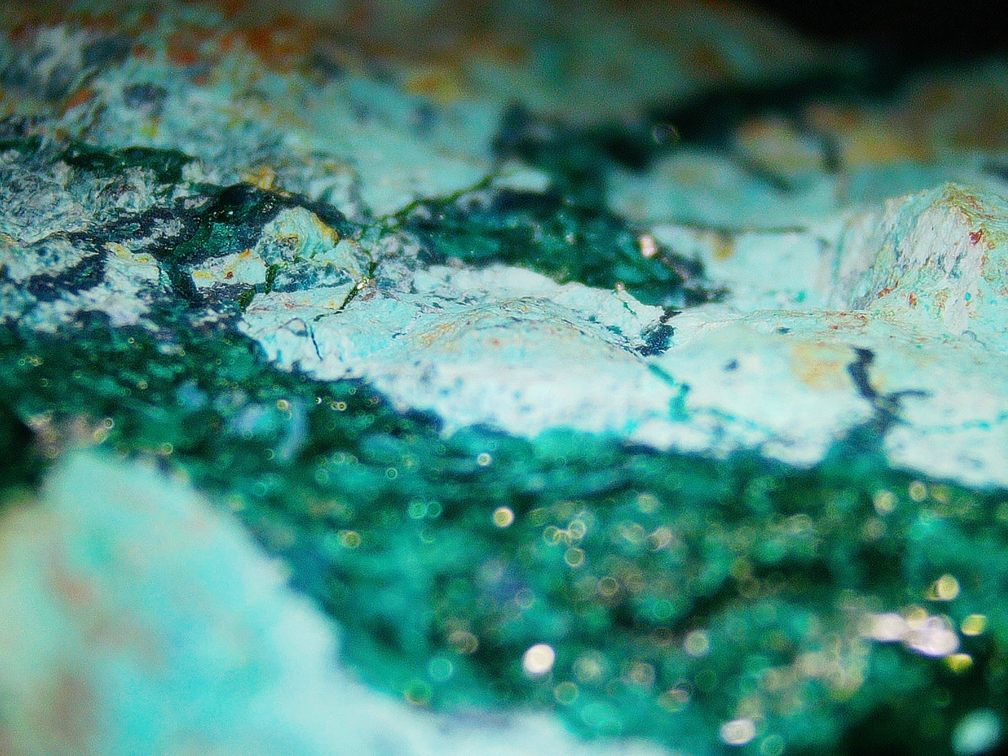Dioptase with Chrysocolla on Copper-Rich Matrix - Kaokoveld, Namibia