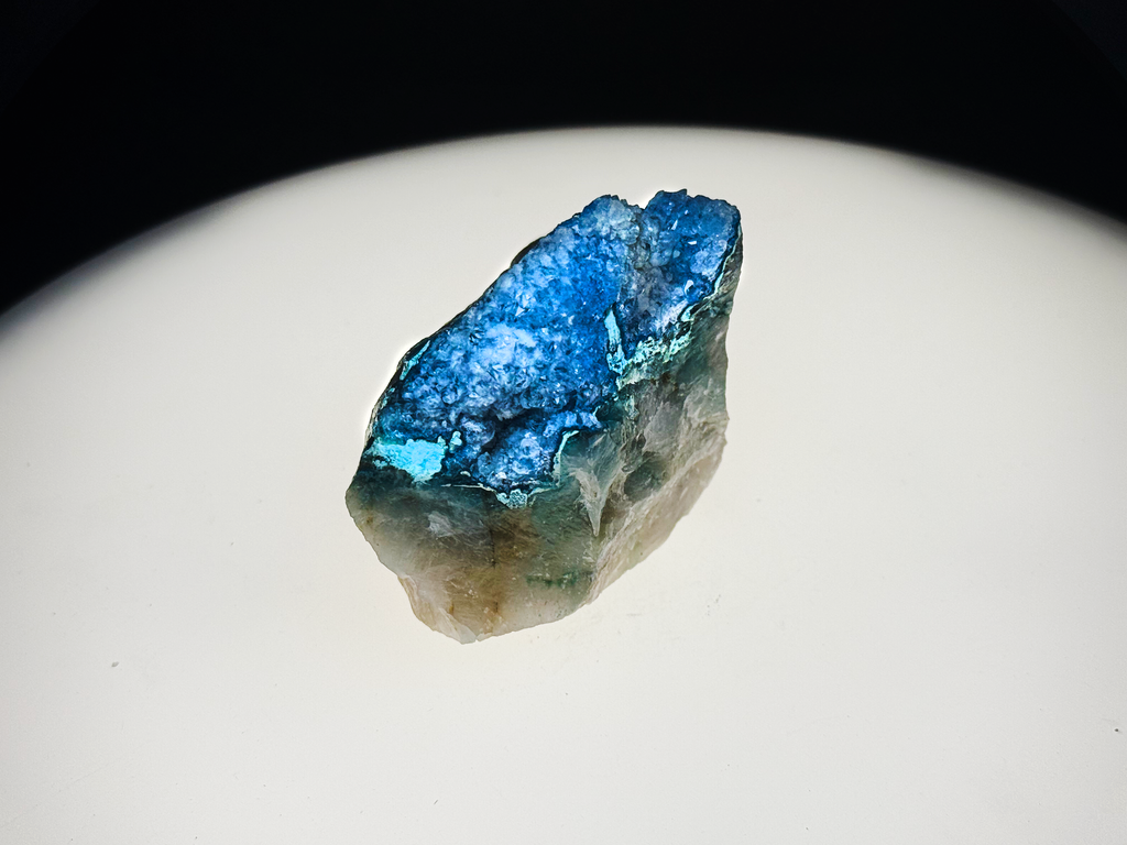 Dioptase on Quartz Matrix - Kaokoveld, Namibia