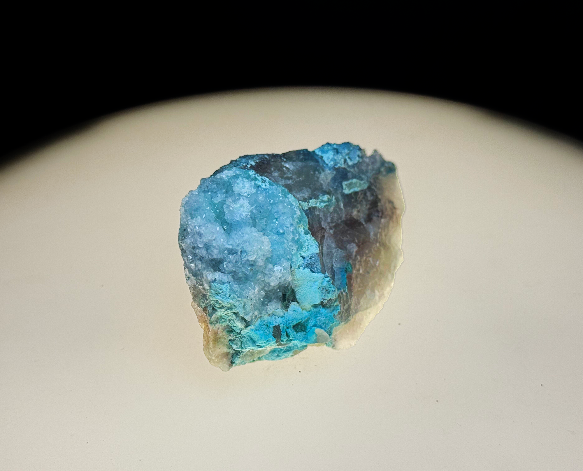 Dioptase on Quartz Matrix - Kaokoveld, Namibia
