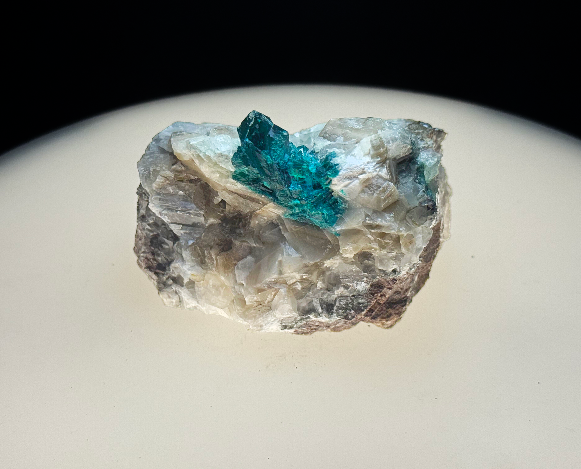 Dioptase on Feldspar–Quartz Matrix - Kaokoveld, Namibia